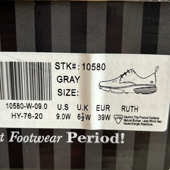Ruth by Dr comfort GRAY LEATHER OXFORD size 9 WIDE. accommodates orthotics NEW - Picture 9 of 9